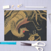 Golden Rooster Bird Japanisch Klassische Antike Seidenpapier (Handwerk)