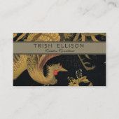 Golden Rooster Bird Japanisch Klassische Antike Visitenkarte (Vorderseite)