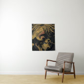 Golden Rooster Bird Japanisch Klassische Antike Wandteppich (Beispiel)