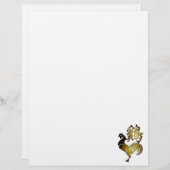 Golden Rooster Chinese Ideogram Zodiac Birthday LH (Vorne/Hinten)