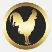 GOLDEN ROOSTER RUNDER AUFKLEBER (Vorderseite)