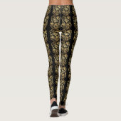 Golden Rooster Year 2017 S Papercut Schwarze Leggi Leggings (Rückseite)