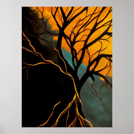 Golden Roots and Twilight Tree Poster (Vorne)