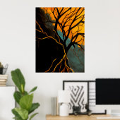 Golden Roots and Twilight Tree Poster (Heimbüro)