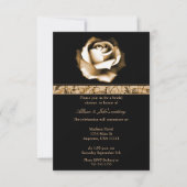 Golden Rose Bridal Dusche Einladung (Vorderseite)