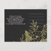 Golden Rose Danke Postkarte (Rückseite)