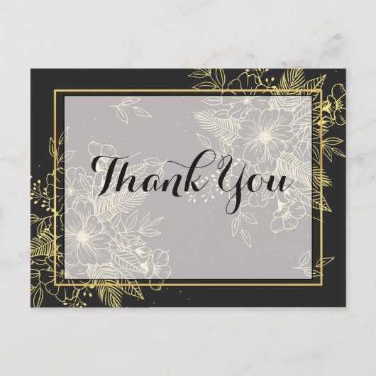 Golden Rose Danke Postkarte (Vorderseite)