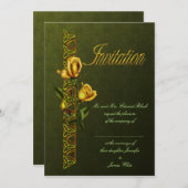 Golden Rose Hochzeitssuite Einladung (Vorne/Hinten)