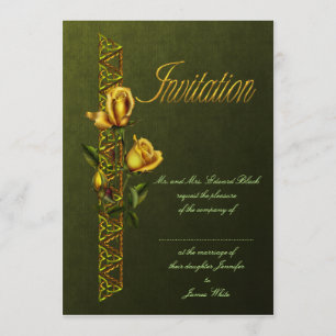 Golden Rose Hochzeitssuite Einladung