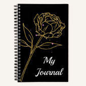 Golden Rose Journal Notebook Notizblock (Vorderseite)