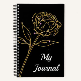 Golden Rose Journal Notebook Notizblock