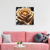 Golden Rose Leinwanddruck (Insitu (Wohnzimmer))