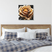 Golden Rose Leinwanddruck (Insitu (Schlafzimmer))