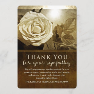 Golden Rose Nostalgie Danke Sympathy Card