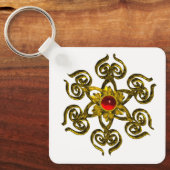 GOLDEN ROSE RUBY SCHLÜSSELANHÄNGER (Vorderseite)