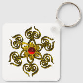 GOLDEN ROSE RUBY SCHLÜSSELANHÄNGER (Rückseite)