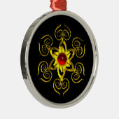 GOLDEN ROSE RUBY, schwarz Ornament Aus Metall (Rechts)