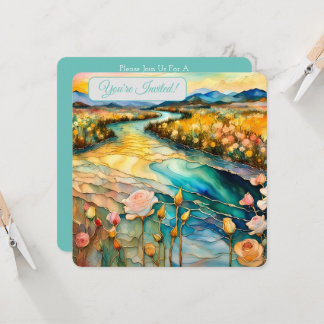 Golden Rose Valle Sunrise Bridal IV Einladung