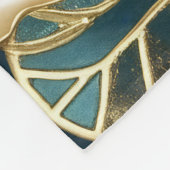 Golden Roses With a Metallic Finish Fleecedecke (Ecke)