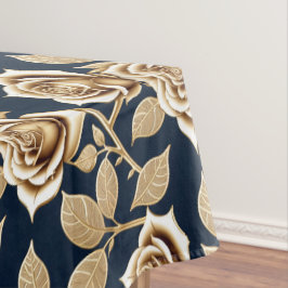 Golden Roses With A Metallic Finish Tischdecke