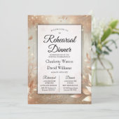 Golden Rosewood Bezauberndes Forest Probe Abendess Einladung (Stehend Vorderseite)