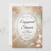 Golden Rosewood Enchanted Forest Verlobung Dusche Einladung (Vorderseite)