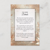 Golden Rosewood Enchanted Forest Wedding Begleitkarte (Vorderseite)