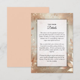 Golden Rosewood Enchanted Forest Wedding Begleitkarte
