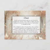 Golden Rosewood Enchanted Forest Wedding Begleitkarte (Vorderseite)