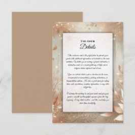 Golden Rosewood Enchanted Forest Wedding Begleitkarte