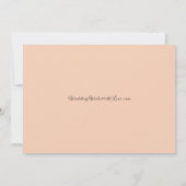 Golden Rosewood Enchanted Forest Wedding Einladung (Rückseite)