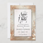 Golden Rosewood Enchanted Forest Wedding Save The Date (Vorderseite)