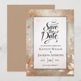 Golden Rosewood Enchanted Forest Wedding Save The Date
