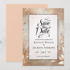 Golden Rosewood Enchanted Forest Wedding Save The Date