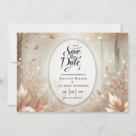 Golden Rosewood Enchanted Forest Wedding Save The Date