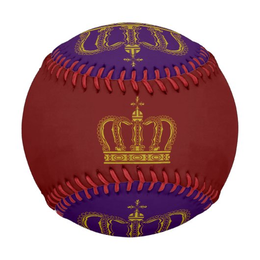 Golden Royal Crown + Ihr Backgr. Ideen Baseball (Vorderseite)