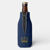 Golden Royal Crown + Ihr Backgr. Ideen Flaschenkühler (Flasche Rückseite)