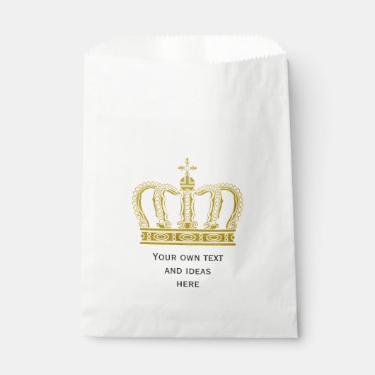 Golden Royal Crown + Ihr Backgr. Ideen Geschenktütchen (Vorderseite)