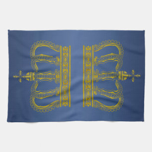 Golden Royal Crown + Ihr Backgr. Ideen Handtuch