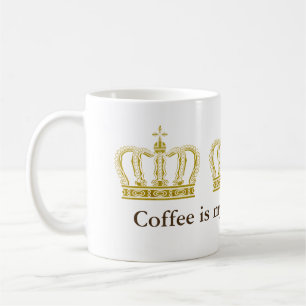 Golden Royal Crown + Ihr Backgr. Ideen Kaffeetasse