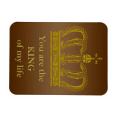 Golden Royal Crown + Ihr Backgr. Ideen Magnet (Horizontal)