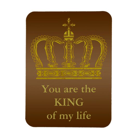 Golden Royal Crown + Ihr Backgr. Ideen Magnet (Vertikal)