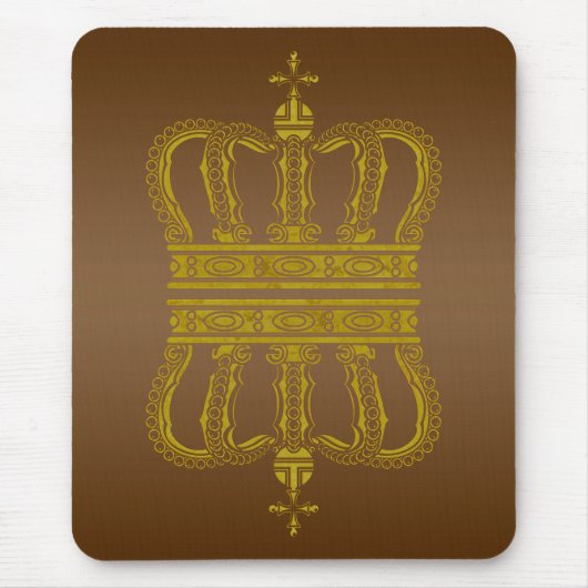 Golden Royal Crown + Ihr Backgr. Ideen Mousepad (Vorne)