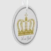 Golden Royal Crown + Ihr Backgr. Ideen Ornament (Vorderseite)
