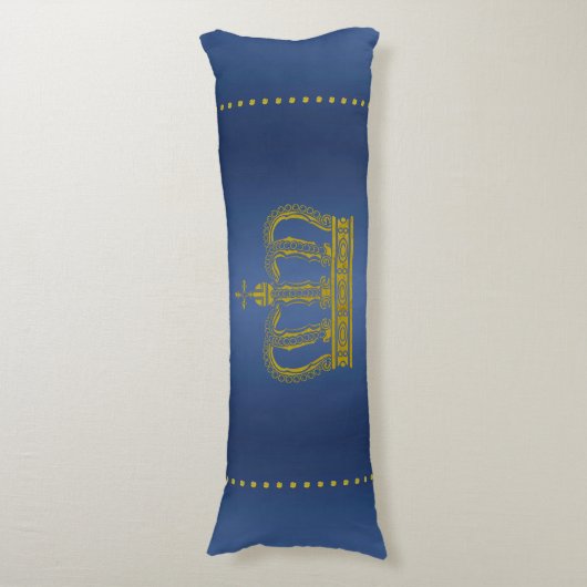 Golden Royal Crown + Ihr Backgr. Ideen Seitenschläferkissen (Vorderseite Vertikal)
