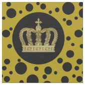 Golden Royal Crown II & Dots + Ihr Backgr. Idee Stoff (Nahaufnahme)
