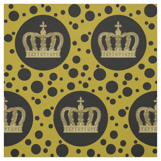 Golden Royal Crown II & Dots + Ihr Backgr. Idee Stoff (Muster)