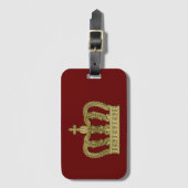 Golden Royal Crown II + Ihr Backgr. Ideen Gepäckanhänger (Vorderseite Vertikal)