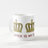 Golden Royal Crown II + your backgr & ideas Kaffeetasse (Vorderseite Links)