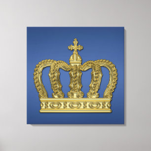 Golden Royal Crown II + your backgr & ideas Leinwanddruck